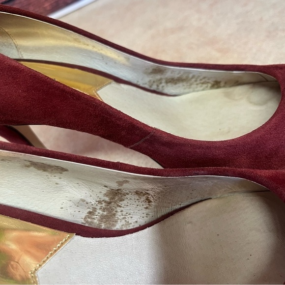 Michael Kors Merlot Suede Platform Pumps - Picture 14 of 16